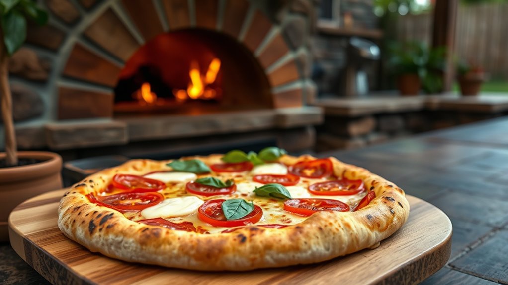 backyard sourdough pizza baking