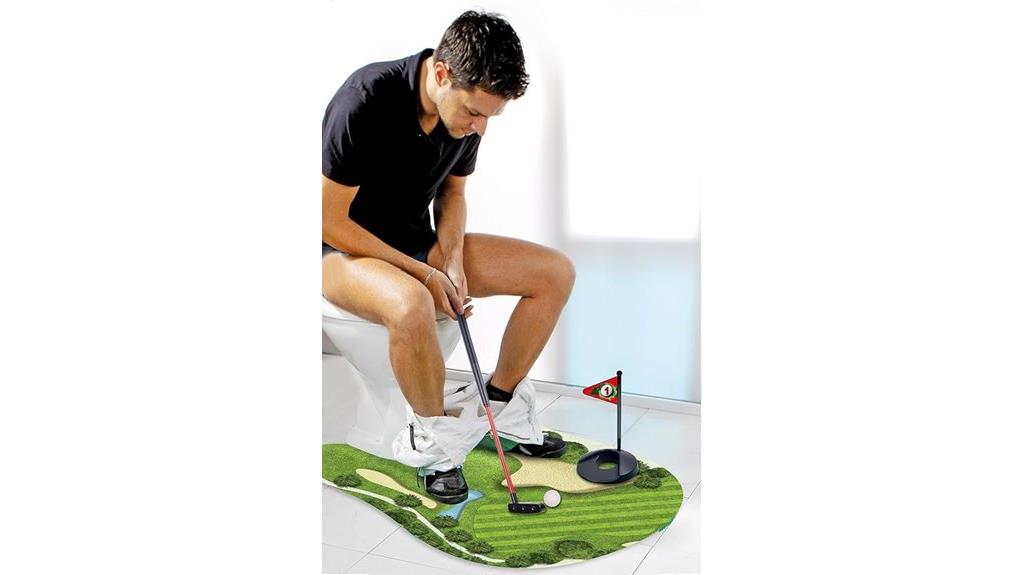bathroom mini golf set