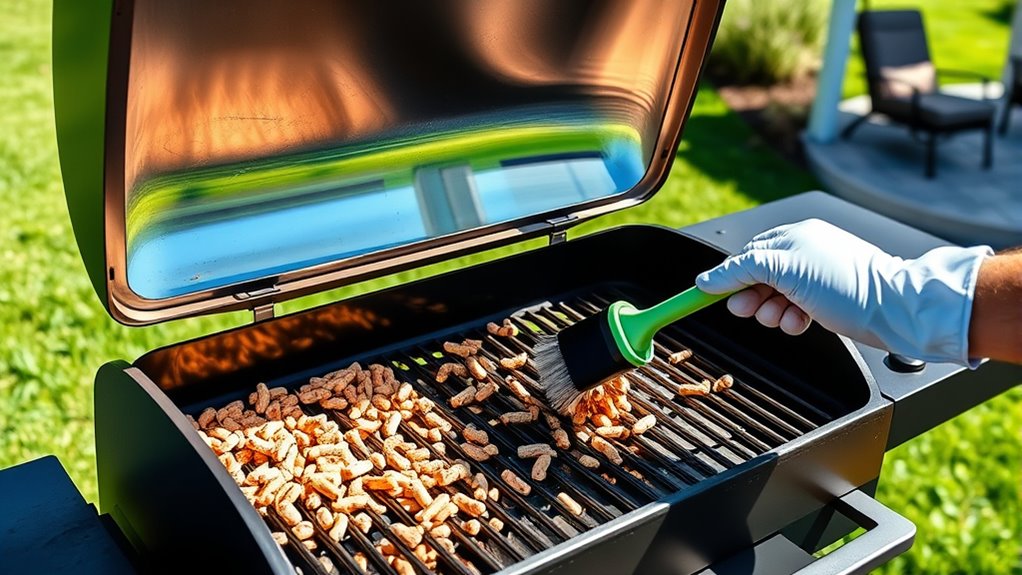 clean pellet grill regularly