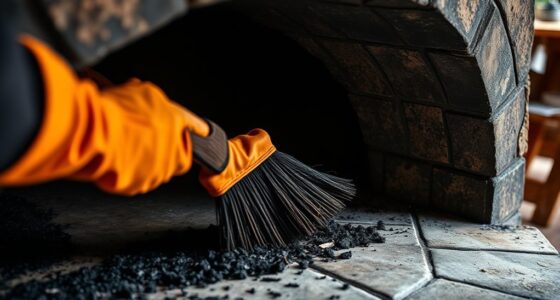 cleaning a wood fired oven