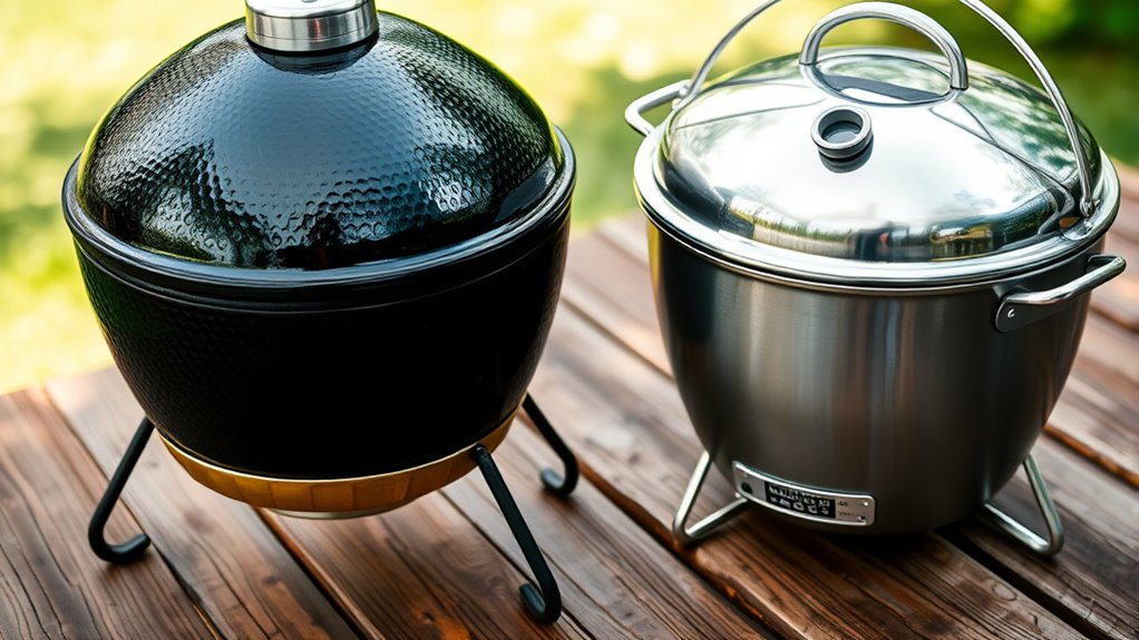 comparing kamado and kettle
