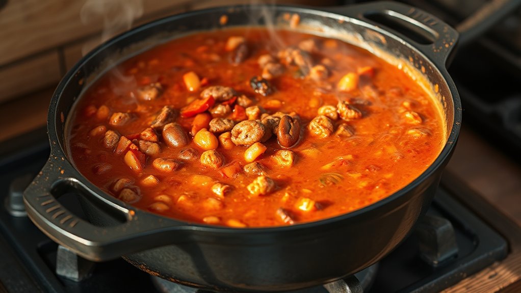 cook chili slowly smoky