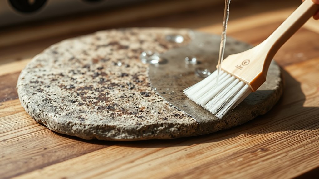 cool stone before cleaning