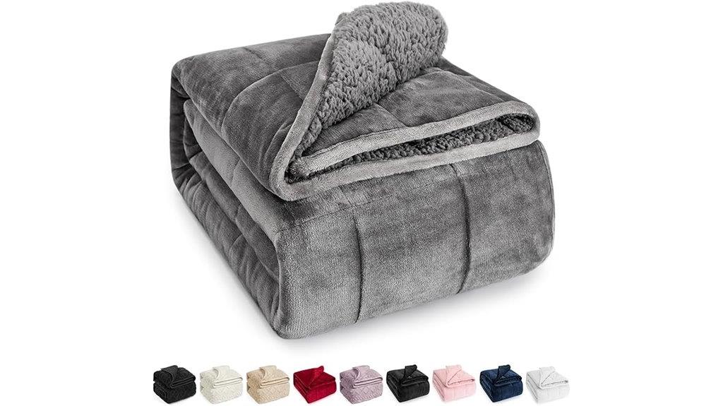 cozy sherpa weighted blanket