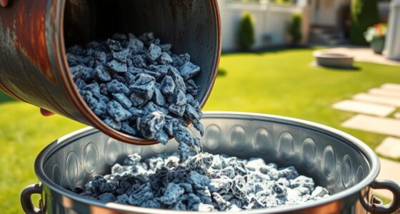 dispose coals safely properly