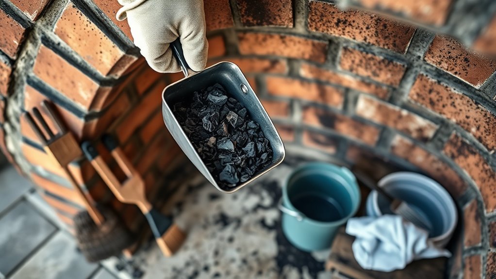 gather cleaning supplies and organize