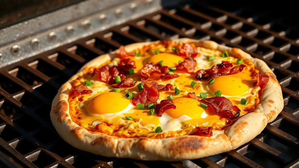 grilled breakfast pizza toppings