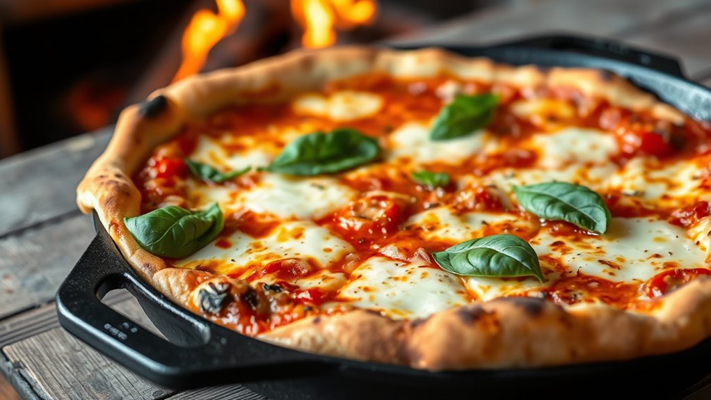 grilled or baked skillet pizza