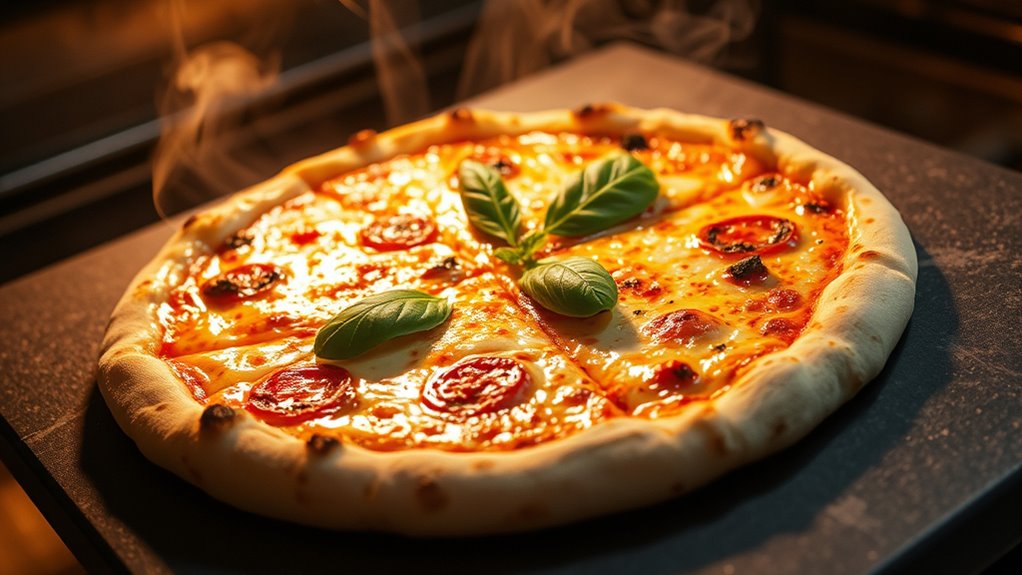 high heat for crispy crust