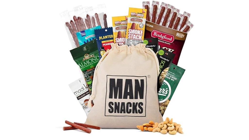 men s jerky nut gift basket