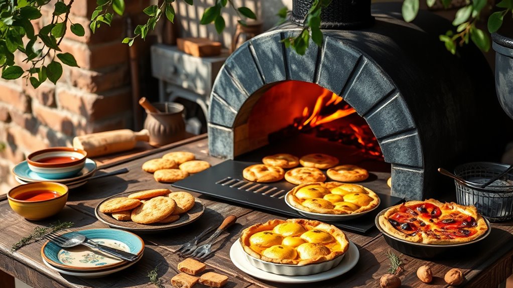 outdoor pizza oven desserts