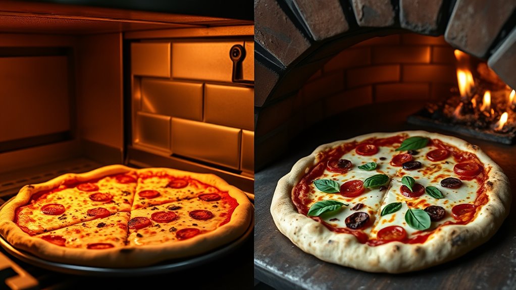 oven types shape pizza texture
