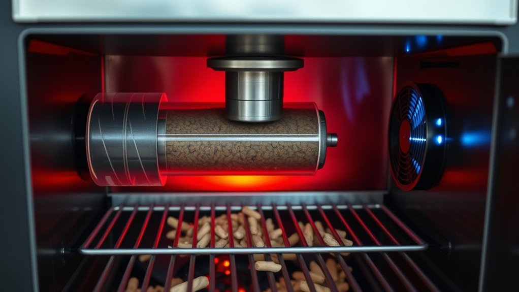 pellet feed airflow regulation