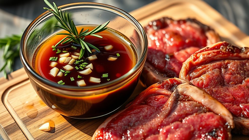 perfectly marinated smoky steak