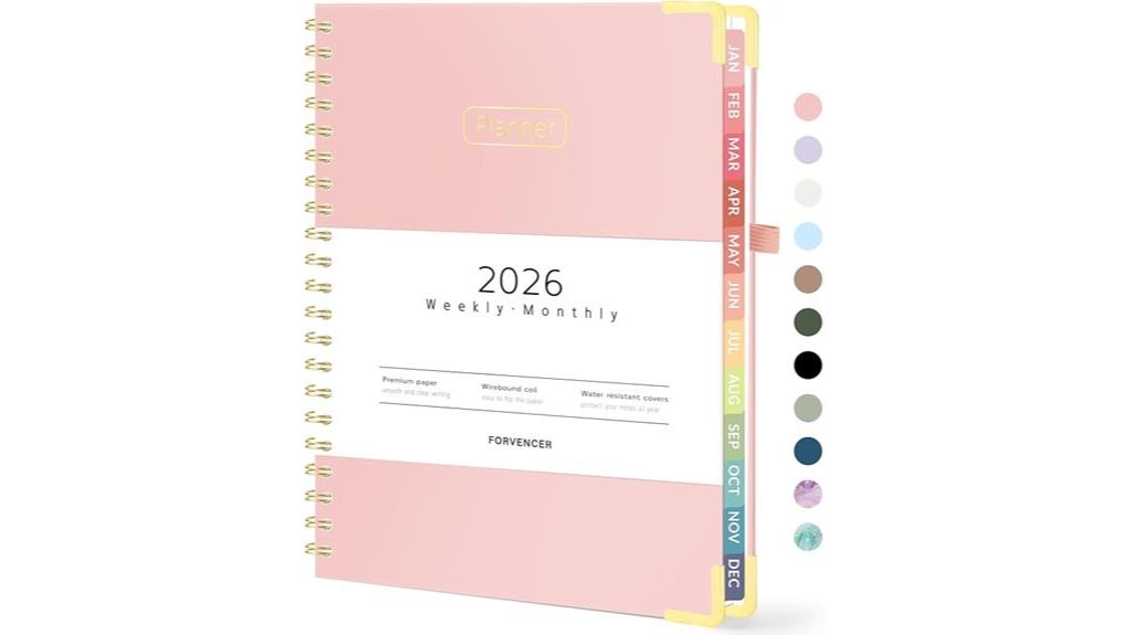 pink a4 hardcover planner