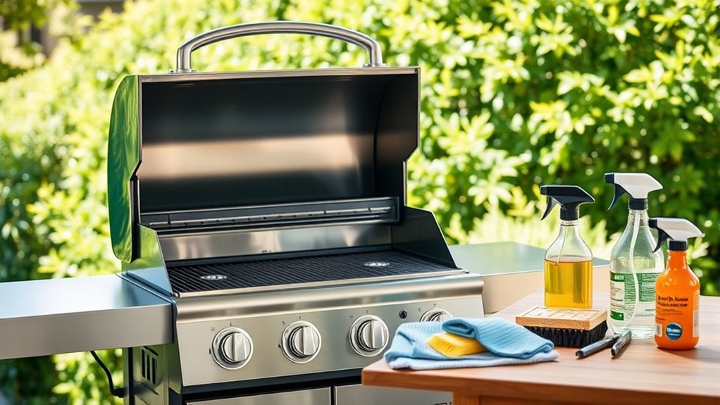 prepare cleaning supplies and safety