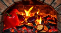 roasting vegetables in pizza oven