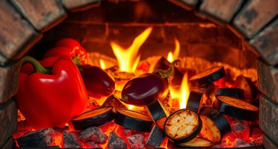 roasting vegetables in pizza oven