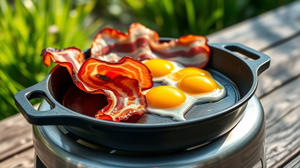safe outdoor breakfast grilling