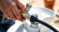 safe propane tank connection