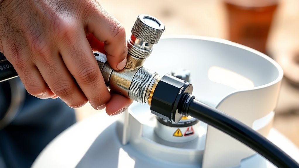 safe propane tank connection