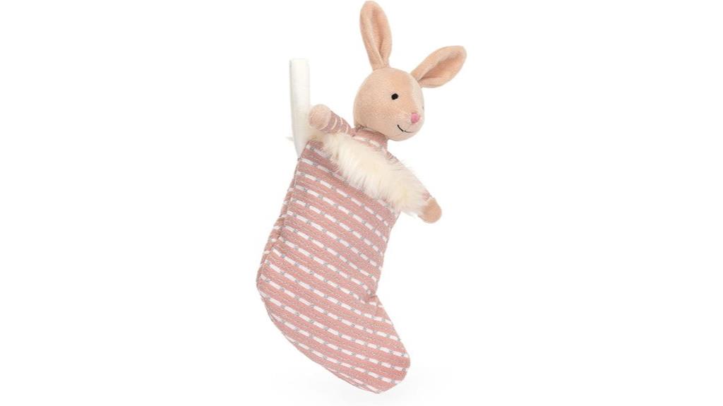 shimmer stocking bunny plush
