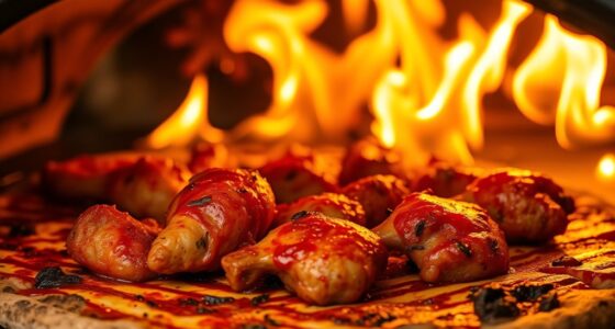 tandoori chicken pizza cooking