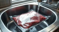 thaw meat safely properly