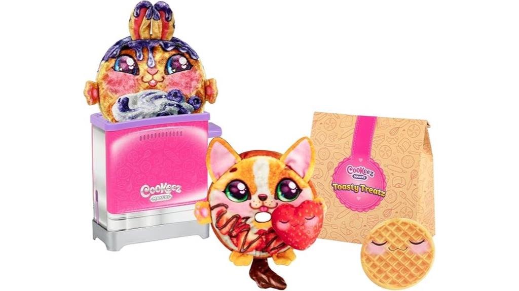 toaster with plush duo