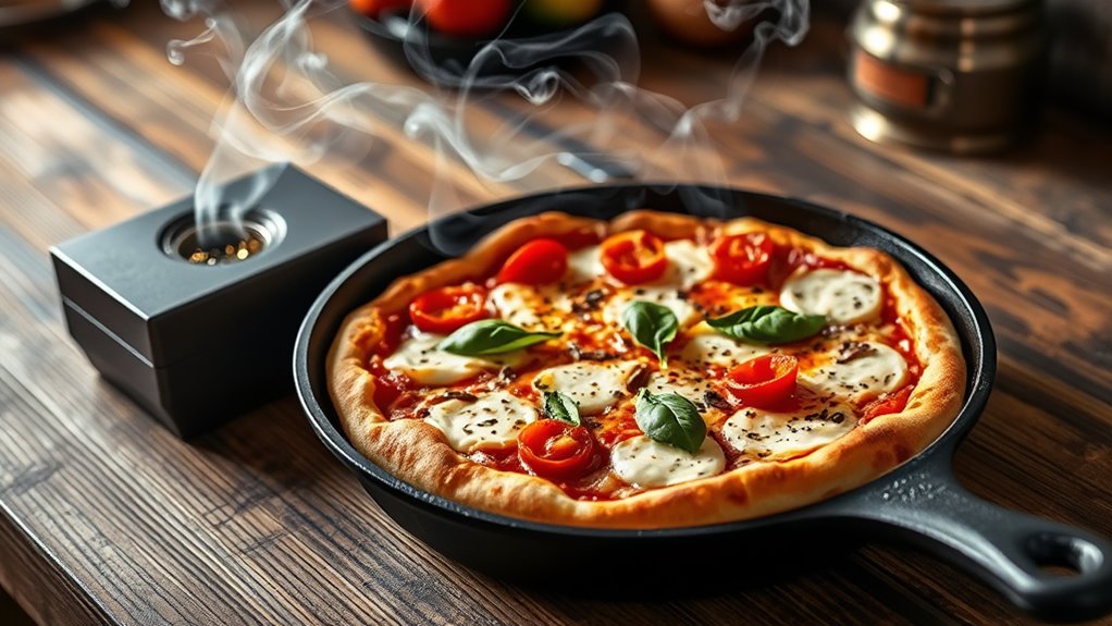 use smoky pizza stone