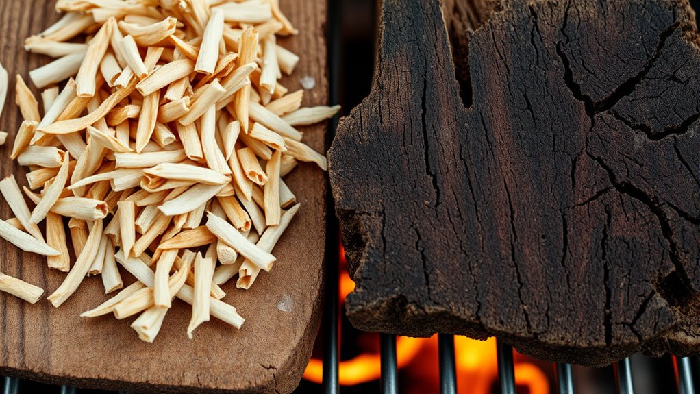 wood burns longer chips faster