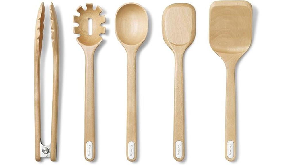 wooden utensil set