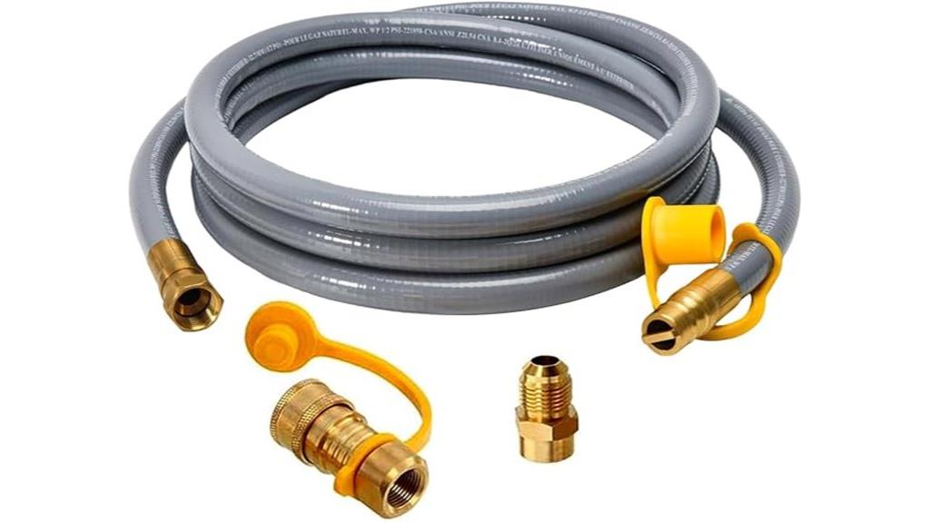 10 foot gas hose with quick connect