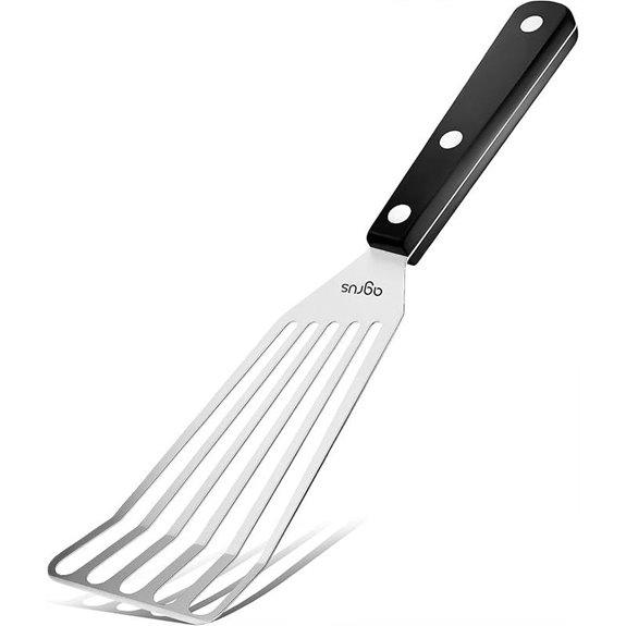 Stainless Steel Fish Spatula 11-inch with Plastic Handle