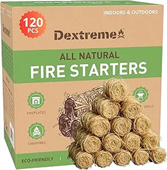 Dextreme Fire Starters (120 pcs) for Campfire & Grill