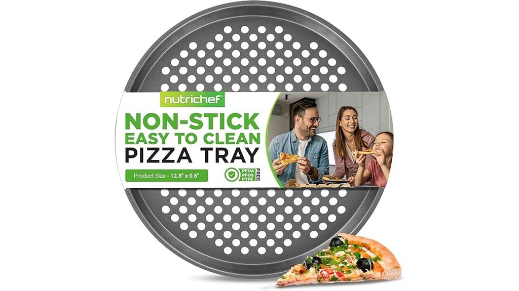 12 8 inch nonstick pizza pan