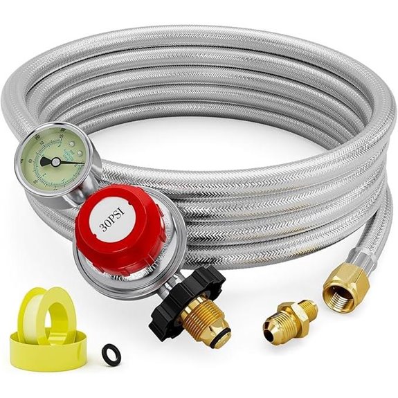 12FT Adjustable Propane Regulator with Gauge