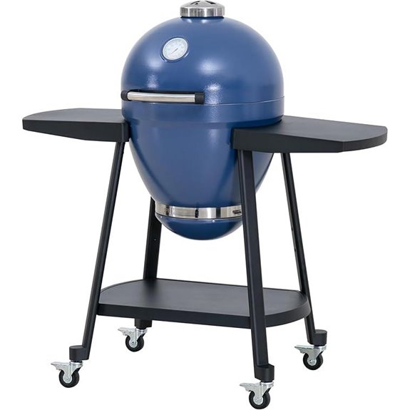 Sunjoy 20-Inch Charcoal Kamado Grill with Wheels