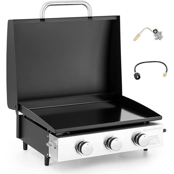 Captiva 22-Inch Flat Top Grill with 3 Burners