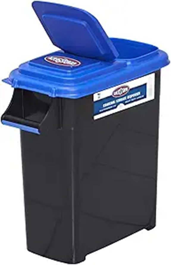 Charcoal Briquettes Storage Dispenser with Lid (4 Gallon)