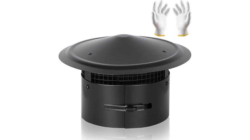 8 inch stainless steel cap