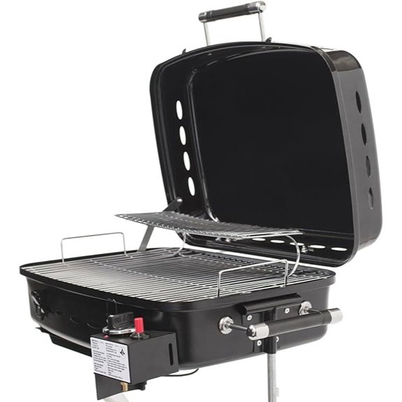 Flame King RV/Trailer Gas Grill with Adjustable Flame
