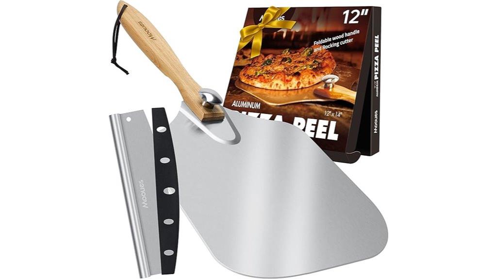aluminum pizza peel with cutter