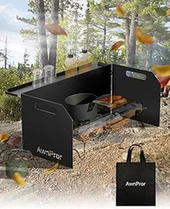 Aluminum Camping Stove Windscreen with Storage Bag