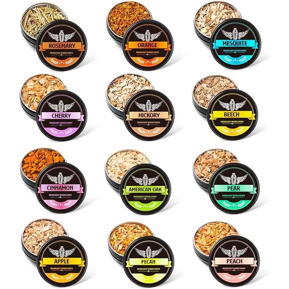 Natural Wood Chips for Cocktail Smoking (12 Flavors)