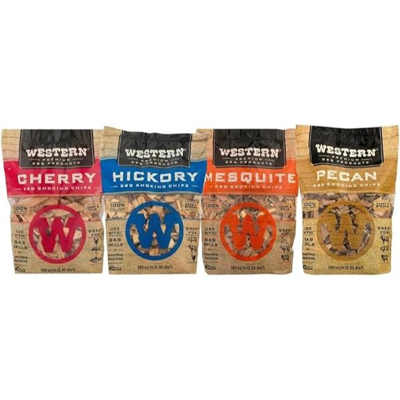 Western BBQ Smoking Chips Variety Pack (Cherry Hickory Mesquite Pecan)
