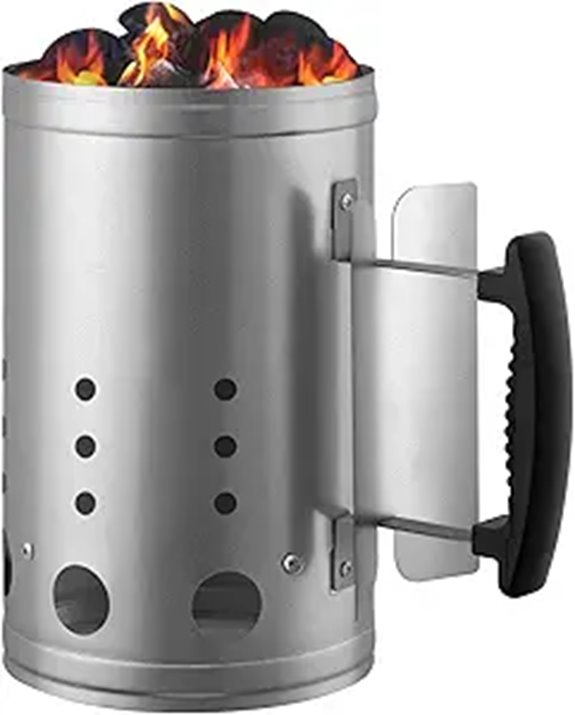 Charcoal Chimney Starter for BBQ Grill and Fire