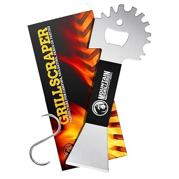 Mountain Grillers BBQ Grill Scraper with Bottle Opener