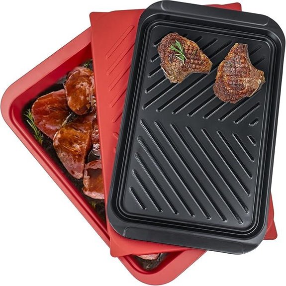 BBQ Grilling Prep and Serving Tray with Lid