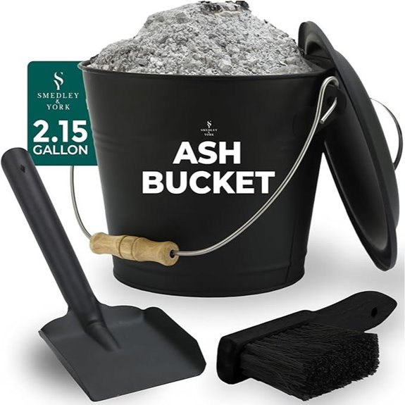 Smedley & York Black Ash Bucket Fireplace Tools Set